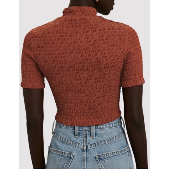 A.L.C. Dana Smocked Top in Deep Amber - Picture 5 of 11